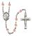 Saint Gemma Galgani Engravable Rosary with Pink Beads