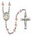 Maria Stein Engravable Rosary with Pink Beads