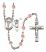 Saint Christopher and Cheerleading Rosary with Pink Beads