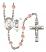 Saint Christopher and Gymnastics Rosary with Pink Beads