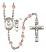 Saint Christopher and Dance Rosary with Pink Beads