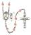 Saint Christopher and Softball Rosary with Pink Beads