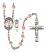 Saint Christopher and Golf Rosary with Pink Beads