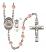 Saint Christopher and Swimming Rosary with Pink Beads