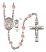 Saint Christopher and Wrestling Rosary with Pink Beads