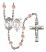 Saint Sebastian and Golf Rosary with Pink Beads