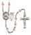 Saint Sebastian and Swimming Rosary with Pink Beads