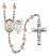 Saint Sebastian and Gymnastics Rosary with Pink Beads