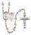 Saint Sebastian and Dance Rosary with Pink Beads