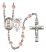 Saint Sebastian and Lacrosse Rosary with Pink Beads