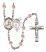 Saint Sebastian and Track & Field Rosary with Pink Beads