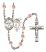 Saint Sebastian and Field Hockey Rosary with Pink Beads