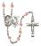 Saint Cecilia and Marching Band Rosary with Pink Beads