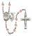 Saint Cecilia and Choir Rosary with Pink Beads