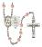 Saint Kateri and Equestrian Rosary with Pink Beads