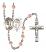 Saint Sebastian and Archery Rosary with Pink Beads