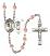 Saint Christopher and Archery Rosary with Pink Beads