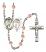 Saint Sebastian and Rodeo Rosary with Pink Beads