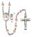 Saint Christopher and Water Polo-Men Rosary with Pink Beads