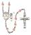 Saint CHRISTOPHER and Water Polo-Women Rosary with Pink Beads