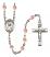 Saint John Neumann Engravable Rosary with Pink Beads