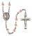 Virgen de Guadalupe Engravable Rosary with Pink Beads