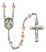 Saint Nino de Atocha Engravable Rosary with Pink Beads