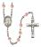 Our Lady of Perpetual Help Engravable Rosary with Pink Beads