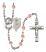 Saint John Paul II Rosary with Pink Beads