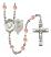 Pope Emeritace Benedict XVI Rosary with Pink Beads