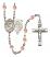 Our Lady of Mount Carmel Rosary with Pink Beads