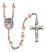 Virgen del Carmen Rosary with Pink Beads