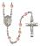 Saint Aaron Engravable Rosary with Pink Beads