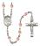 Saint Sharbel Engravable Rosary with Pink Beads