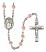 Our Lady of Consolation Engravable Rosary with Pink Beads