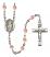 Saint Christina the Astonishing Engravable Rosary with Pink Beads