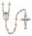 Immaculate Heart of Mary Engravable Rosary with Pink Beads