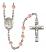 Saint Felicity Engravable Rosary with Pink Beads