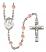 Saint Kieran Engravable Rosary with Pink Beads