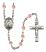 Saint Theodora Engravable Rosary with Pink Beads