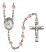 Saint Pauline Visintainer Engravable Rosary with Pink Beads