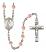 Saint Nathanael Engravable Rosary with Pink Beads