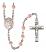 Blessed Herman the Cripple Engravable Rosary with Pink Beads