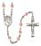 Sts. Peter & Paul Engravable Rosary with Pink Beads