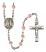 Our Lady of Kibeho Engravable Rosary with Pink Beads