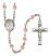 Saint Anthony Mary Claret Engravable Rosary with Pink Beads