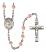 Saint Maron Engravable Rosary with Pink Beads