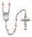 Saint Winifred of Wales Engravable Rosary with Pink Beads