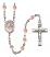 Saint Fidelis Engravable Rosary with Pink Beads