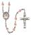 Blessed Emilie Tavernier Gamelin Engravable Rosary with Pink Beads